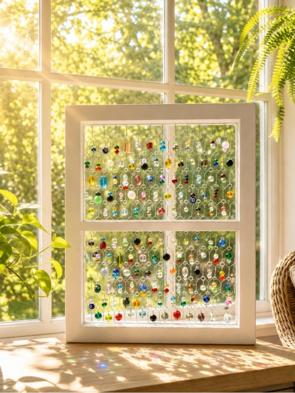 Beaded Window Panel - Multicolor dun catcher